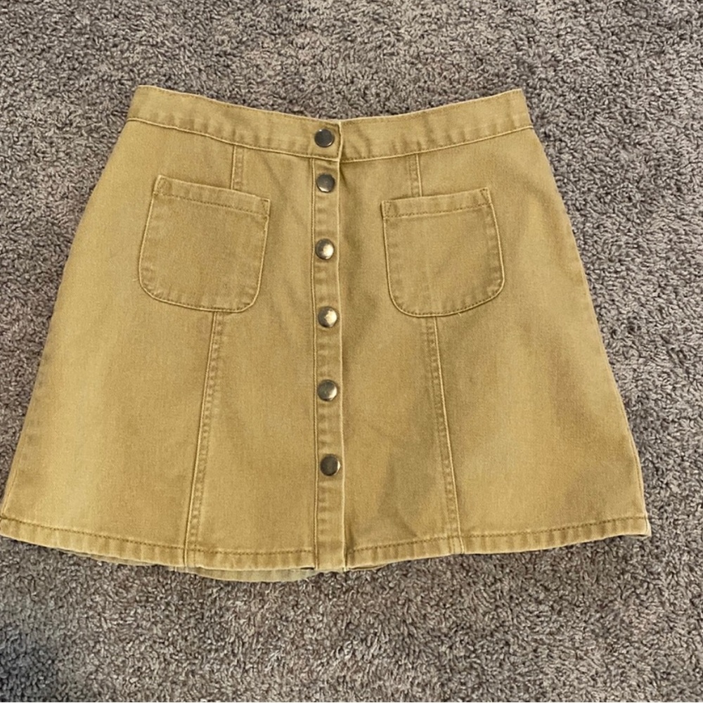 🤎BDG A Line Button Skirt